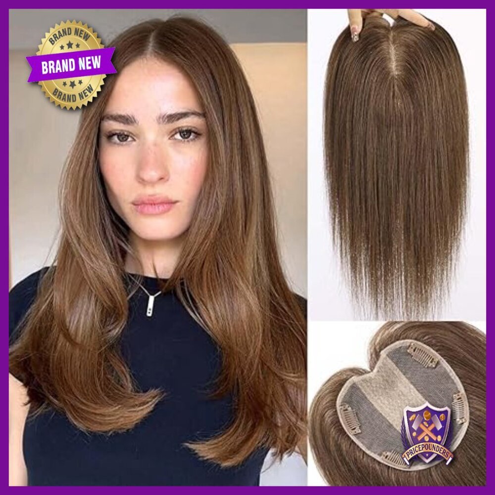5x5 Inch Silk Base Human Hair Topper 60g Volume for Thinning Hair